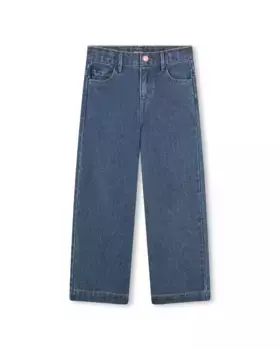 Джинсы для девочки однотонного синего цвета Billieblush, светло-голубой