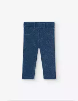 Джинсы для девочки с эластичной резинкой на талии и декоративными карманами Losan, синий