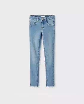Джинсы для девочки с регулируемой талией Skinny fit name it, светло-синий