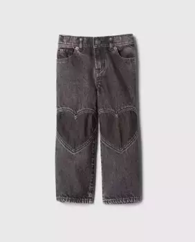 Джинсы для девочки с сердечком Gap, серый