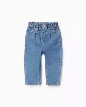 Джинсы для девочки в бумажном пакете Zippy, темно-синий