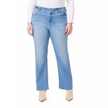 Джинсы для девушек plus size с высокой посадкой и расклешенными штанинами Juniors' luscious curvy Wallflower, цвет audrey