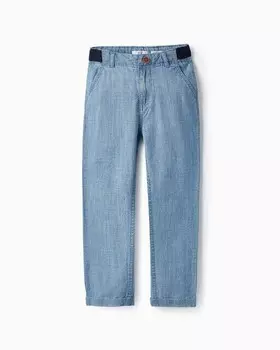 Джинсы для мальчика из 100% хлопка Zippy, светло-синий
