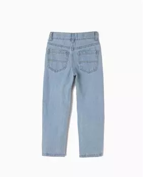 Джинсы для мальчика прямого кроя с регулируемой талией Zippy, светло-синий