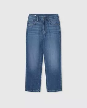 Джинсы для мальчика с эффектом потертости синего цвета Pepe Jeans, синий