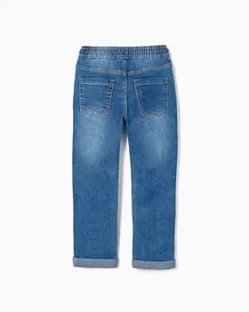 Джинсы для мальчика с резинкой на талии и кулиской Zippy, синий