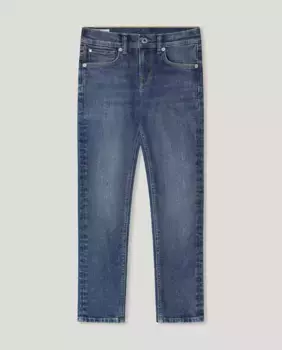 Джинсы для мальчиков облегающего кроя с эффектом потертости Pepe Jeans, синий