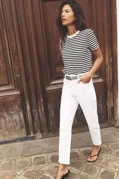 Джинсы для мамы с высокой талией z1975 ZARA, белый