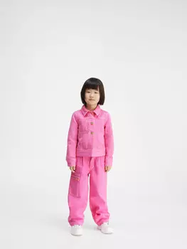 Джинсы для спецодежды JACQUEMUS The wide de-Nmes kids' denim pants, розовый