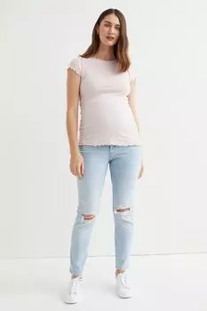 Джинсы до щиколотки MOM Mom H&amp;M, светло-голубой деним