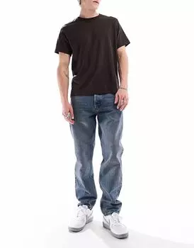 Джинсы Dr Denim Rush классического кроя темно-синего цвета с эффектом каньона