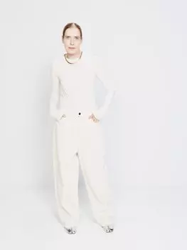 Джинсы drop из органического хлопка с низкой посадкой Raey, белый