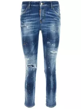Джинсы DSQUARED2 Cool Girl с потертостями, синий