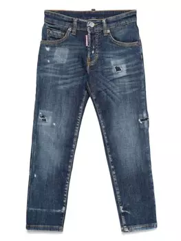 Джинсы DSQUARED2 KIDS с потертостями, синий