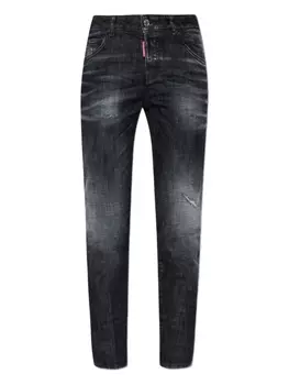 Джинсы DSQUARED2 с рваными деталями, черный