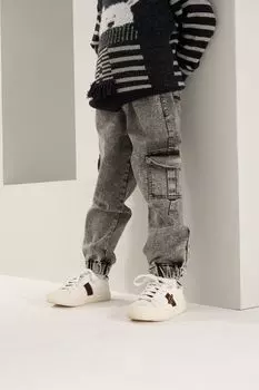 Джинсы-Джоггеры с эффектом потертости Nile Angel & Rocket, серый