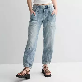 Джинсы-джоггеры с застежкой на пуговицах и средней посадкой для подростков So, цвет light