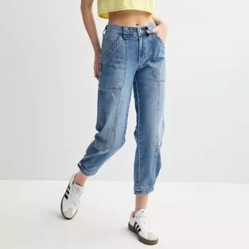 Джинсы-джоггеры с застежкой на пуговицах и средней посадкой для подростков So, цвет medium