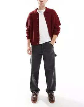 Джинсы Eddie свободные плотницкого покроя черного цвета Jack & Jones