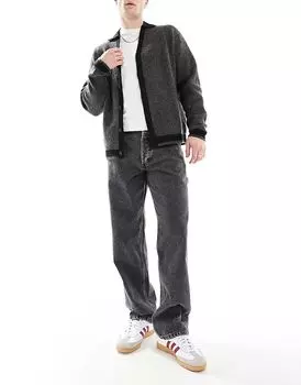 Джинсы Eddie свободные плотницкого покроя черного цвета Jack & Jones