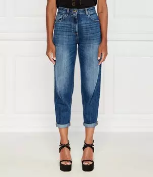 Джинсы Elisabetta Franchi Mom Fit, темно-синий