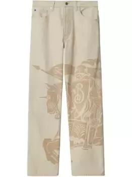 Джинсы Equestrian Knight BURBERRY, нейтральный