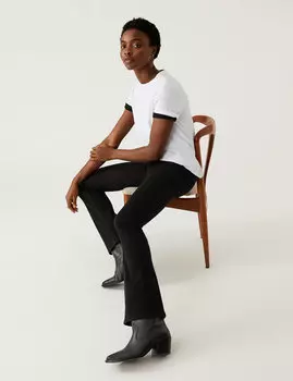 Джинсы Eva Bootcut Marks & Spencer, черный микс
