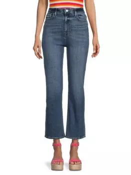 Джинсы Farrah Bootcut с высокой посадкой и потертостями Hudson, синий