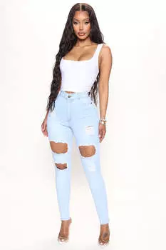 Джинсы Fashion Nova BOB4, синий