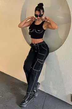 Джинсы Fashion Nova ZDJ1056S, черный