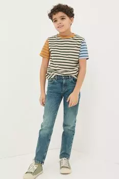 Джинсы Fatface сет с облегающим кроем и эффектом потертости Fat Face, синий