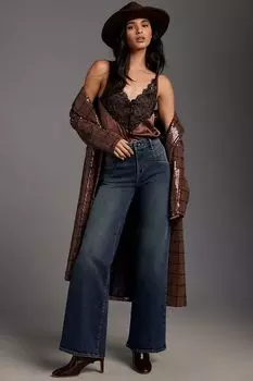 Джинсы Fidelity Denim Defazio расклешенные со средней посадкой, синий