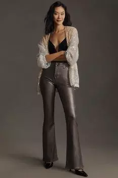 Джинсы Fidelity Denim Kora расклешенные с высокой посадкой, темно-коричневый