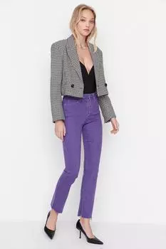 Джинсы - Фиолетовый - Bootcut Trendyol