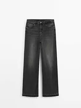 джинсы Flare-Fit с завышенной талией Massimo Dutti, черный