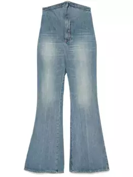Джинсы Fold Over Waist Alexander McQueen, синий