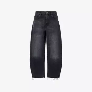 Джинсы Frame с расклешенным силуэтом, черный