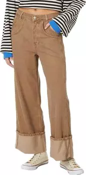 Джинсы Free People Final Countdown Mid-Rise, цвет Tumbleweed