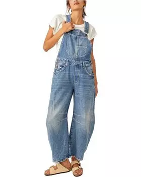 Джинсы Free People Lucky You Overall, цвет Ultra Light Beam