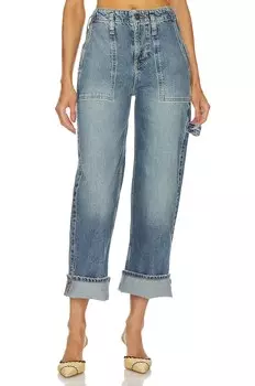 Джинсы Free People Major Leagues Mid Rise Cuffed, цвет Envy