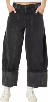 Джинсы Free People Olsen Cuffed Barrel, цвет Black Ice