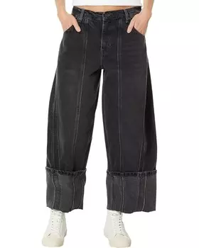 Джинсы Free People Olsen Cuffed Barrel, цвет Black Ice