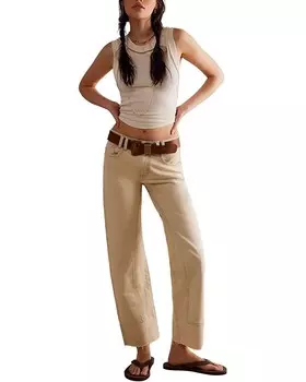 Джинсы Free People RISK TAKER MID-RISE STRAIGHT, экрю