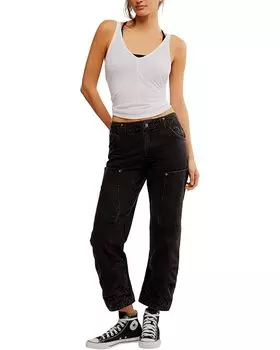 Джинсы Free People Supersonic Slim Pants, черный