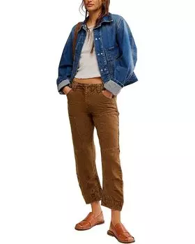 Джинсы Free People Supersonic Slim Pants, цвет Breen