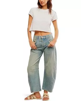 Джинсы Free People We The Free Good Luck Mid-Rise Barrel Jeans, цвет Kismet