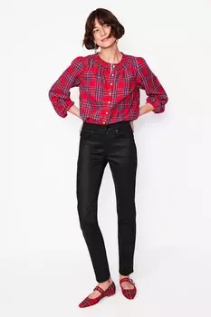 Джинсы герлфренды с покрытием Boden, черный