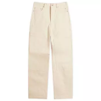 Джинсы Geth с двойными коленями Rick Owens Drkshdw, цвет natural