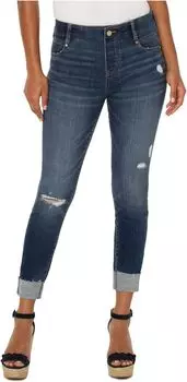 Джинсы Gia Glider Pull-On Crop Skinny with Cuff Cut Hem in Fanning Liverpool Los Angeles, цвет Fanning