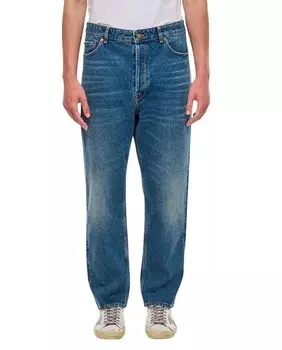 Джинсы golden m's счастливой средней длины с эффектом потертости Golden Goose, синий